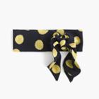 J.Crew Silk headband in dizzy dot