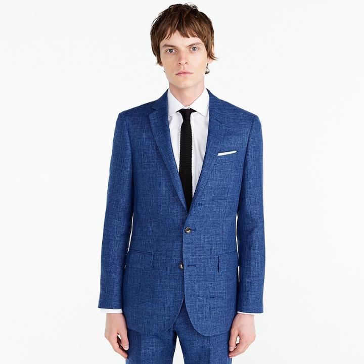 J.Crew Ludlow Slim-fit suit jacket in blue Italian linen