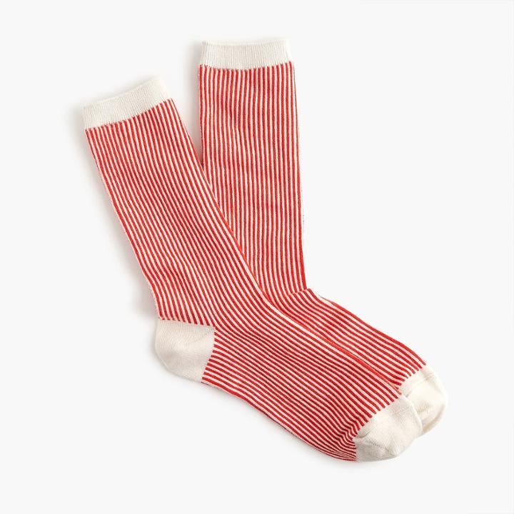 J.Crew Vertical stripe trouser socks