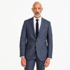 J.Crew Ludlow Slim-fit suit jacket in blue glen plaid American wool