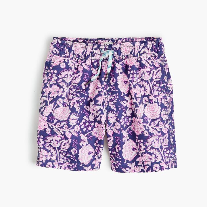 J.Crew Boys' SZ Blockprints for crewcuts swim trunk