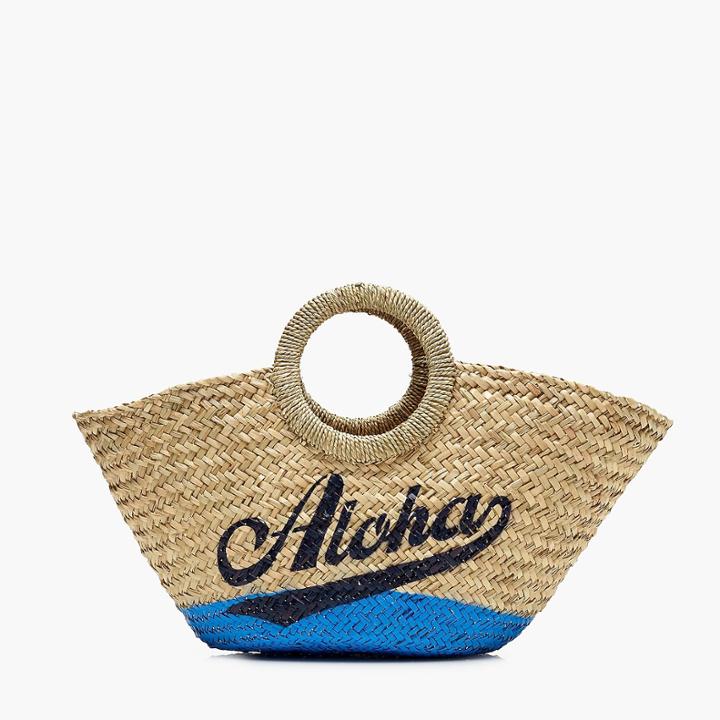 J.Crew Raffia tote in aloha