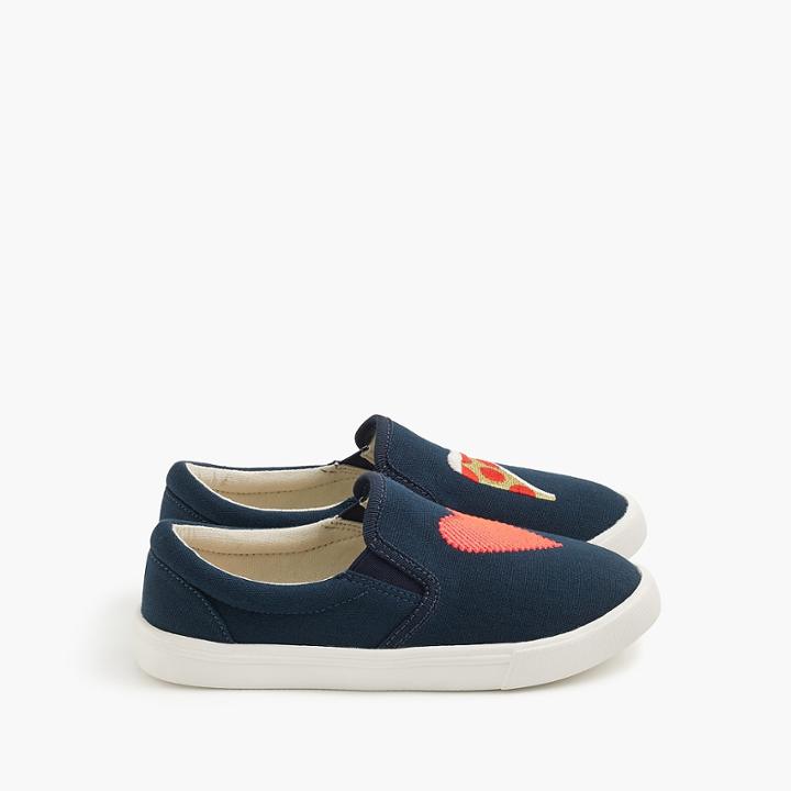 J.Crew Girls' slide sneakers in pizza heart