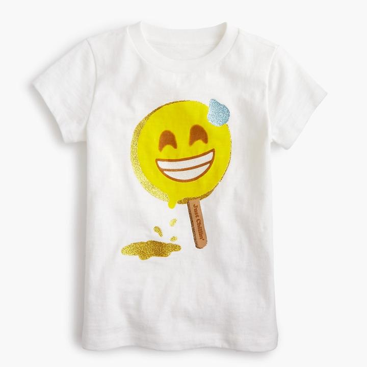 J.Crew Girls' just chilling emoji T-shirt