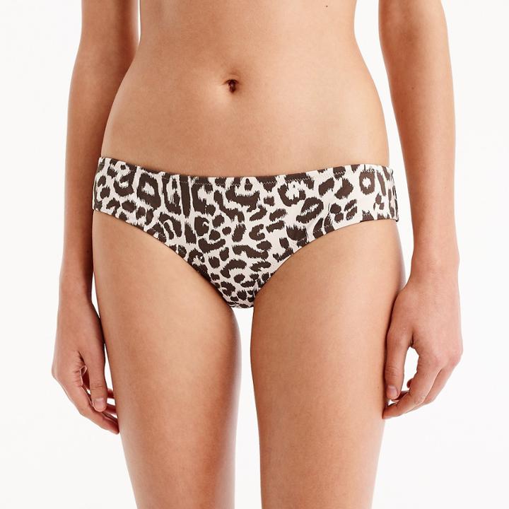 J.Crew Surf hipster bikini bottom in leopard print