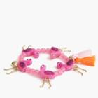 J.Crew Girls' flamingo charm bracelet