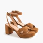 J.Crew Criss-cross suede platform heels