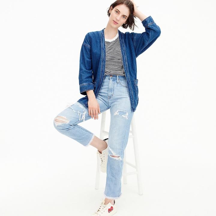 J.Crew Point Sur high-rise retro straight jean in light wash