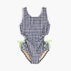 J.Crew Girls' cut-out one-piece swimsuit in gingham