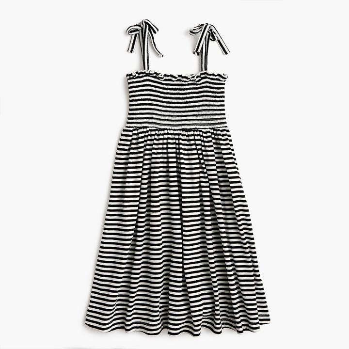 J.Crew Girls' smocked-bodice dress in stripes