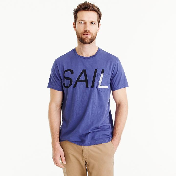 J.Crew J.Crew Mercantile Broken-in T-shirt in sail graphic