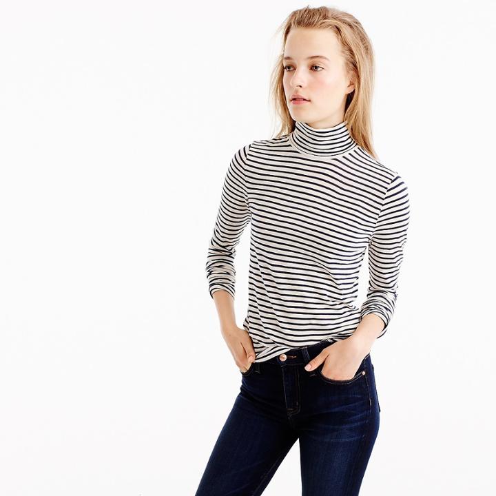 J.Crew Tissue turtleneck T-shirt in stripe