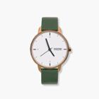 J.Crew Tinker 42mm copper-toned watch with green strap