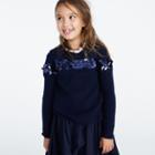 J.Crew Girls' sequin-stripe popover sweater