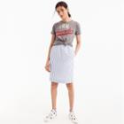 J.Crew Pull-on linen skirt in stripe
