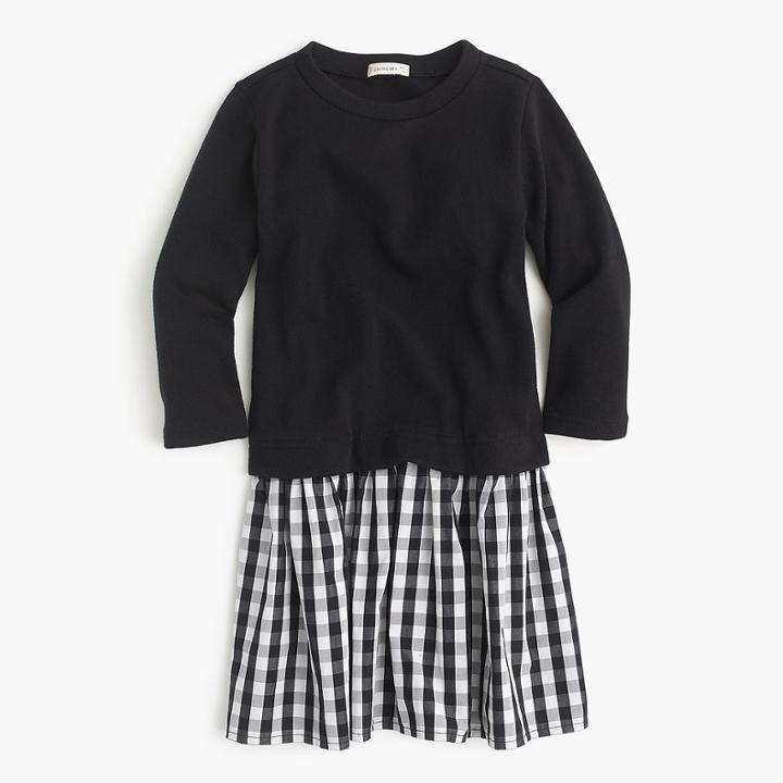 J.Crew Girls' mixed-media dress