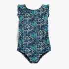 J.Crew Girls' flutter-sleeve one-piece swimsuit in Liberty floral