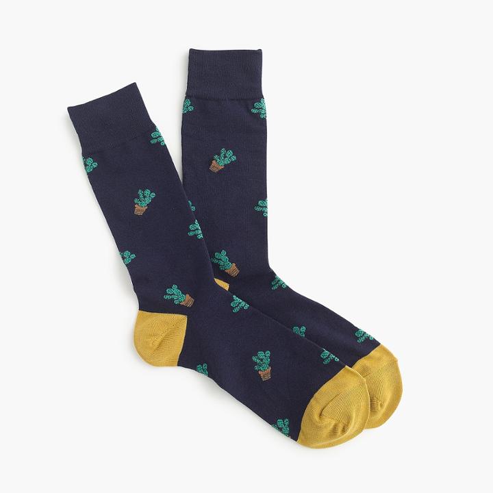J.Crew Cactus print socks