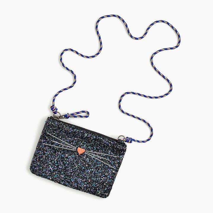 J.Crew Girls' glitter cat bag