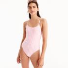 J.Crew Lace-up back one-piece swimsuit in stripe