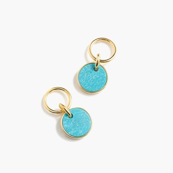 J.Crew Demi-fine 14k gold-plated turquoise earrings