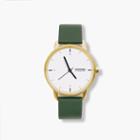 J.Crew Tinker 38mm gold-toned watch with green strap
