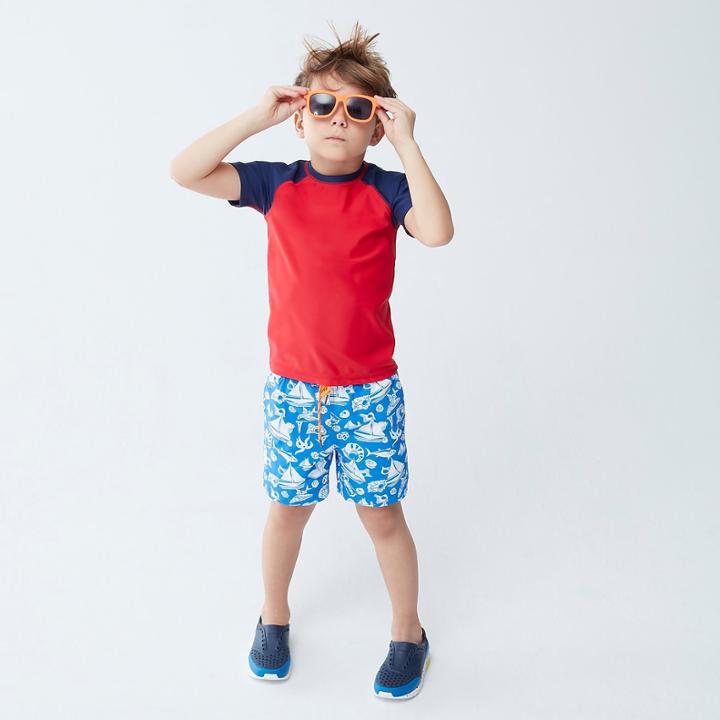 J.Crew Boys' marine-print swim trunk