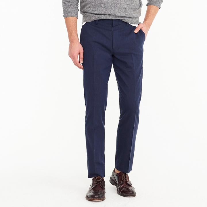 J.Crew Ludlow Slim-fit unstructured suit pant in stretch cotton