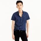 J.Crew Short-sleeve linen-cotton shirt in leaf print