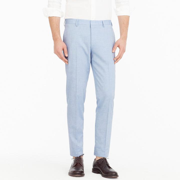 J.Crew Ludlow Slim-fit suit pant in light blue American wool blend