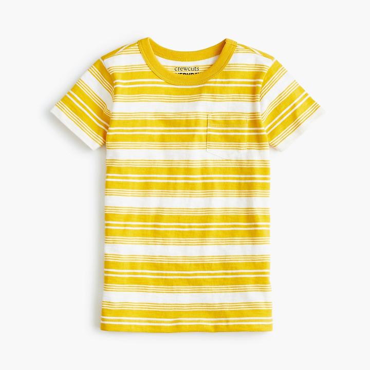 J.Crew Boys' striped pocket T-shirt in slub cotton