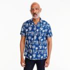 J.Crew Wallace & Barnes short-sleeve shirt in leaf block print