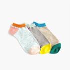 J.Crew Ankle socks three-pack in Donegal colorblock