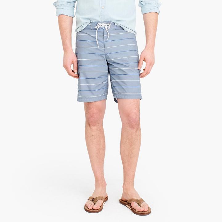 J.Crew 9 board short in grey stripe
