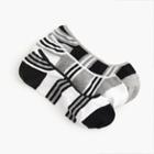 J.Crew No-show socks three-pack in black and white