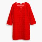 J.Crew Laser-cut eyelet tunic