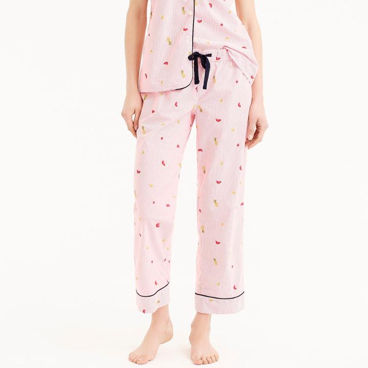 J.Crew Tipped pajama pant in fruit salad