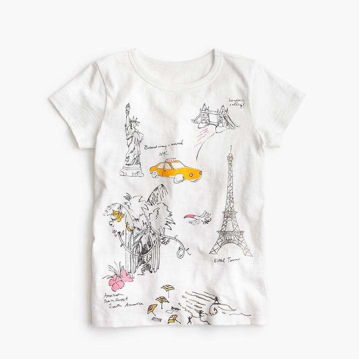 J.Crew Girls' world tour T-shirt