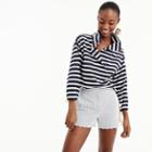 J.Crew Striped snap-neck sweatshirt