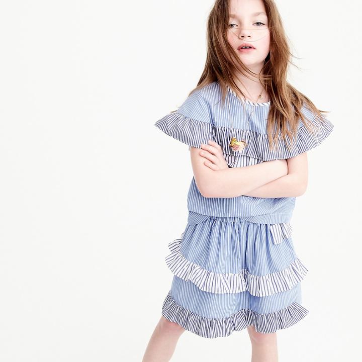 J.Crew Girls' mixed-stripe skirt