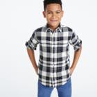 J.Crew Kids' lightweight flannel shirt in navy plaid