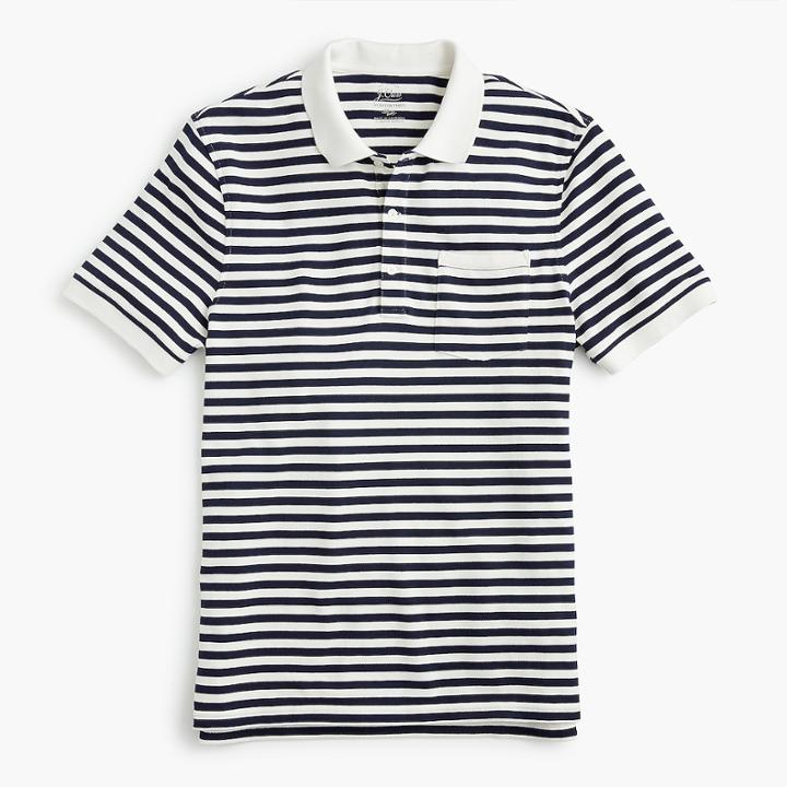 J.Crew Slim stretch piqupolo shirt in stripe