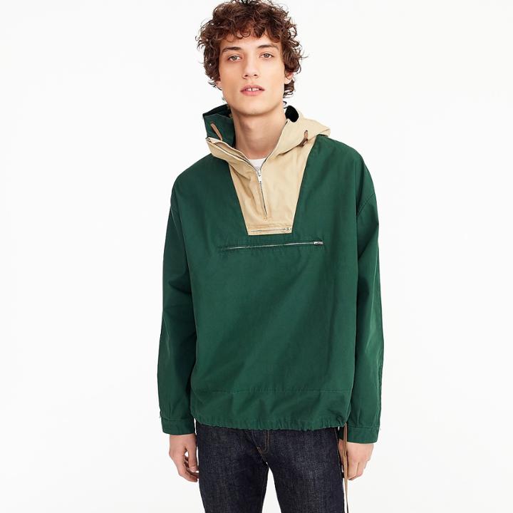 J.Crew Unisex 1989 side-zip cotton anorak