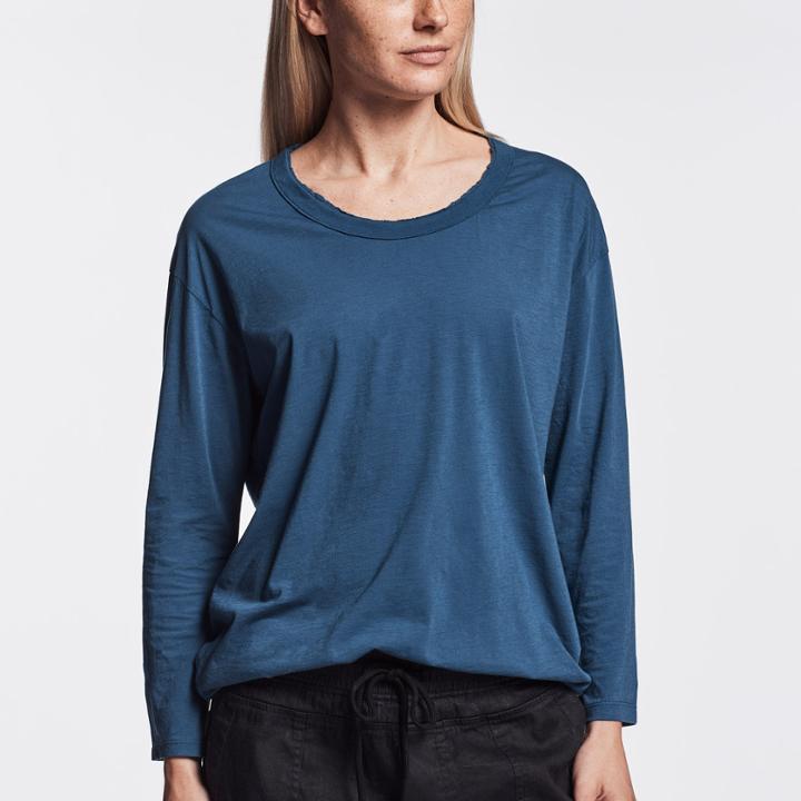 James Perse Raw Edge Crew Neck Tee