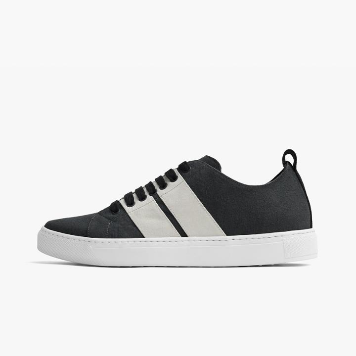 James Perse Carbon Retro Cotton Linen Sneaker - Mens