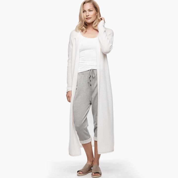 James Perse Ribbed Cashmere Robe Coat