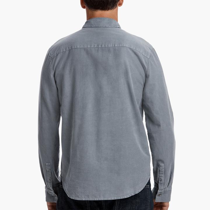 James Perse Contrast Collar Moleskin Shirt
