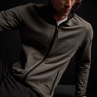 James Perse Brushed Terry Funnel Neck Jacket