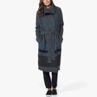 James Perse Belted Striped Sweater Coat