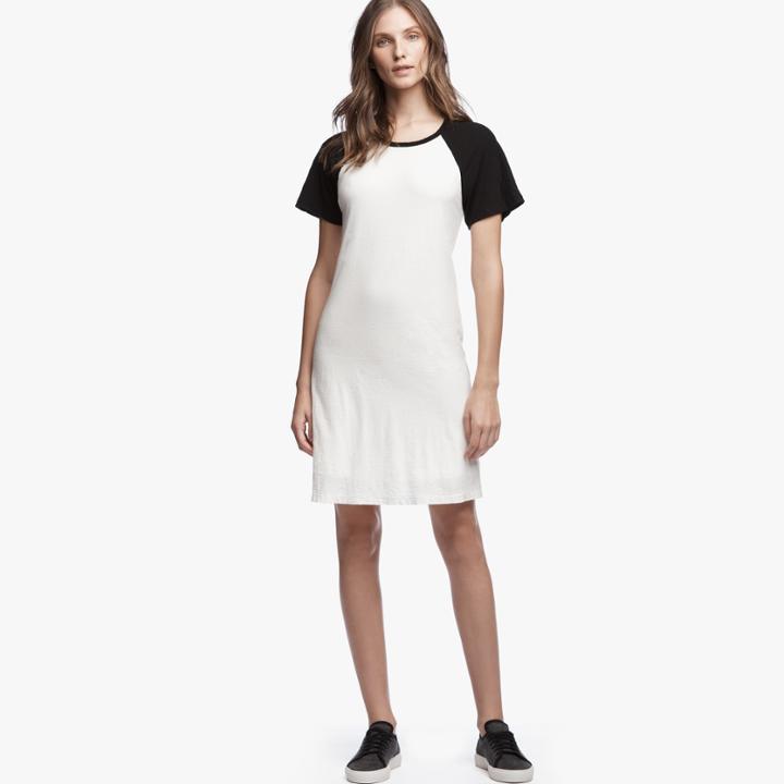 James Perse Cotton Linen Baseball Dress